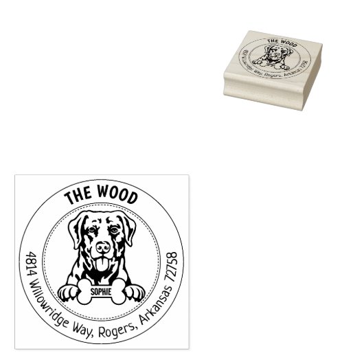 チェサピークベイリトリエバードッグ差出人住所ファミリー ラバースタンプ (押印)