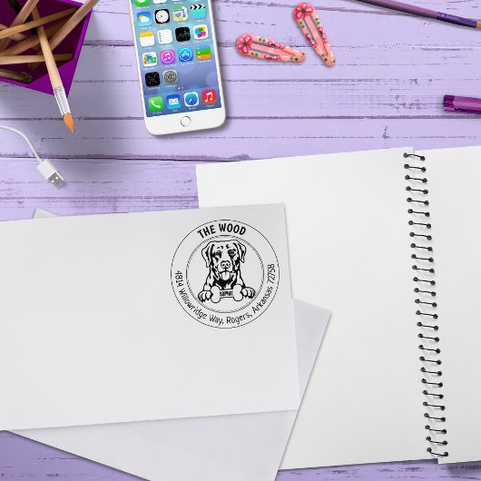 チェサピークベイリトリエバードッグ差出人住所ファミリー ラバースタンプ