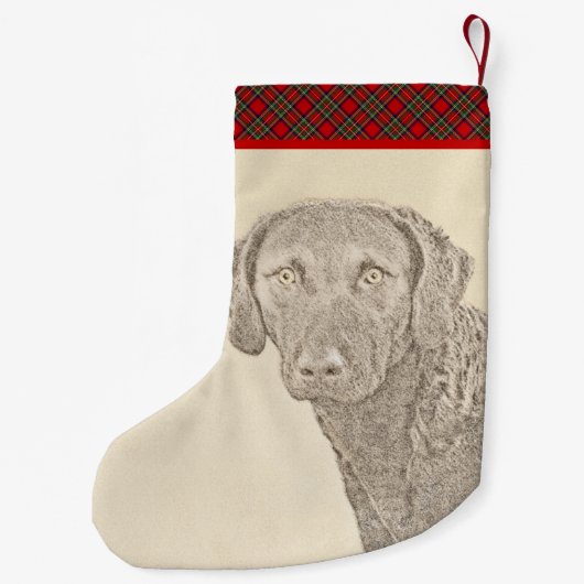 チェサピークベイ·レトリ絵画バーのオリジナル犬アート スモールクリスマスストッキング (裏面)