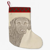 チェサピークベイ·レトリ絵画バーのオリジナル犬アート スモールクリスマスストッキング (正面)