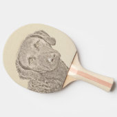 チェサピークベイ·レトリ絵画バーのオリジナル犬アート 卓球ラケット (横)