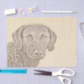 チェサピークベイ·レトリ絵画バーのオリジナル犬アート 薄葉紙 (クラフト)