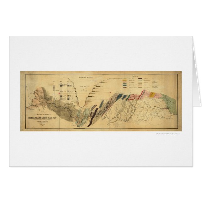 チェサピーク及びオハイオ州の鉄道地図1872年 (正面横)