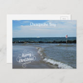 チェサピーク湾からのメリークリスマス シーズンポストカード (正面/裏面)
