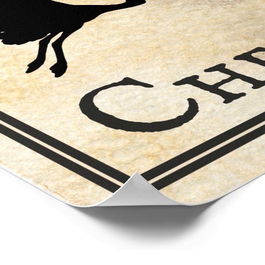 チェサピーク湾の帆船と鳥の夕日 ポスター (角)