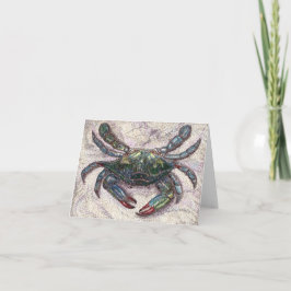 チェサピーク湾の青カニのブランクのメッセージカード カード
