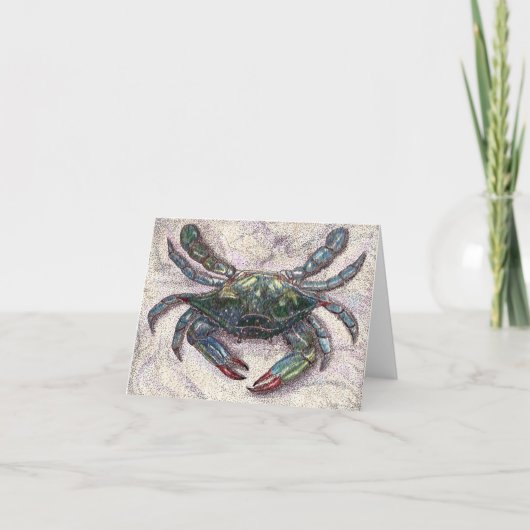 チェサピーク湾の青カニのブランクのメッセージカード カード (正面)