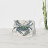 チェサピーク湾の青カニの挨拶状 カード (正面)