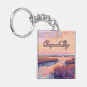 チェサピーク湾アナポリスメリーランドバージニアサンライズ キーホルダー (正面左)