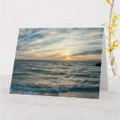 チェサピーク湾サンライズ折り畳みグリーティングカード カード (黄色い花)