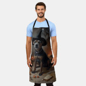 チェサピーク湾テリアパンプキンスハロウィーン怖い エプロン (着用した状態)