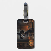 チェサピーク湾テリアパンプキンスハロウィーン怖い ラゲッジタグ (裏面縦)