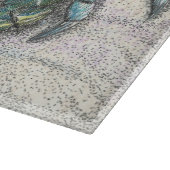 チェサピーク湾ブルーカニガラス切削盤 カッティングボード (角)