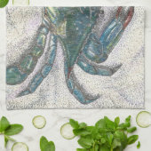 チェサピーク湾ブルーカニキッチンタオル キッチンタオル (折り畳み)