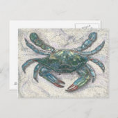 チェサピーク湾ブルーカニ ポストカード (正面/裏面)