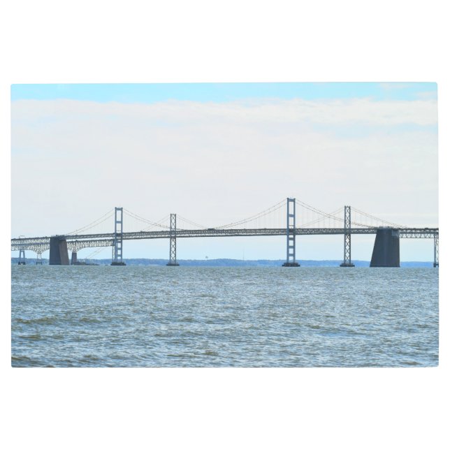 チェサピーク湾メタルウォールアートの橋 メタルプリント (正面)