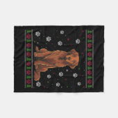 チェサピーク湾リトリエバークリスマスセーターペットドッグ フリースブランケット (正面(横))