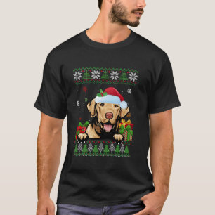 チェサピーク湾リトリエバーサンタハット醜いクリスマス Tシャツ