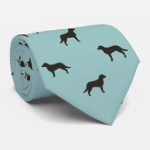 チェサピーク湾リトリエバードッグシルエット模様 ネクタイ (ロール)