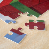 チェサピーク湾リトリエバー雪とクリスマスハット ジグソーパズル (側面)