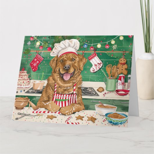 チェサピーク湾リトリバーベーキング:フェスティバルクリスマス カード (正面)