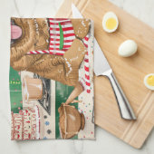 チェサピーク湾リトリバーベーキング:フェスティバルクリスマス キッチンタオル (四つ折り)