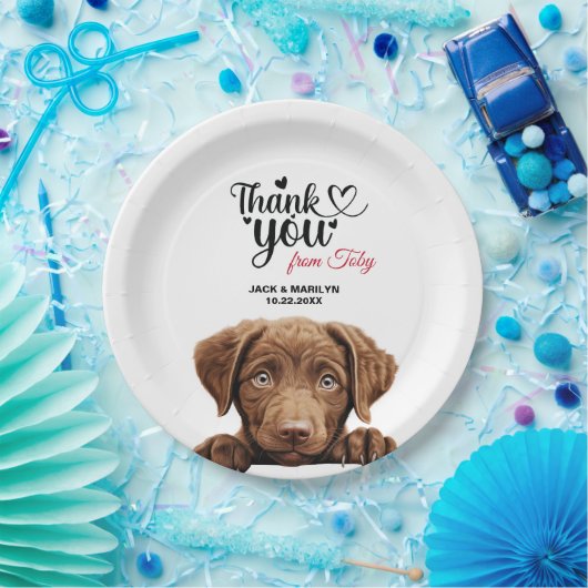 チェサピーク湾レトリエバーウェディングレセプション ペーパープレート (パーティー)