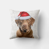 チェサピーク湾レトリエバードッグクリスマスホリデー クッション (裏面)