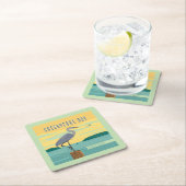 チェサピーク湾北アメリカ最大の河口 スクエアペーパーコースター (インサイチュ)