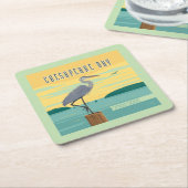 チェサピーク湾北アメリカ最大の河口 スクエアペーパーコースター (アングル)