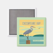 チェサピーク湾北アメリカ最大の河口 マグネット (正面/裏面)