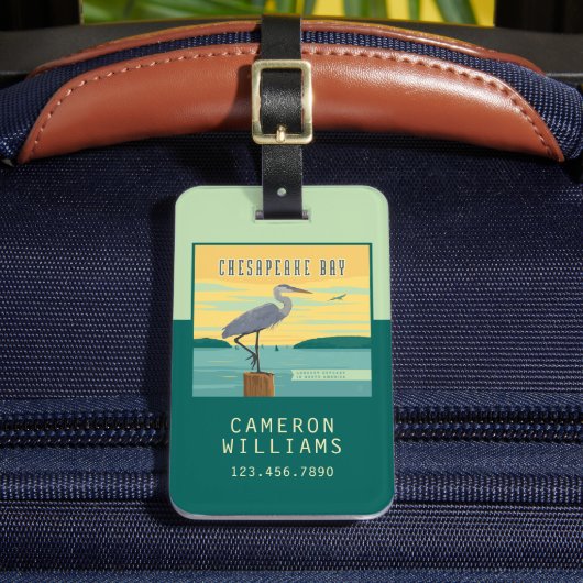 チェサピーク湾北アメリカ最大の河口 ラゲッジタグ (正面インサイチュ2)