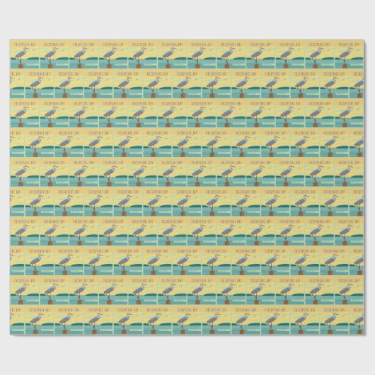 チェサピーク湾北アメリカ最大の河口 ラッピングペーパー (フラット)