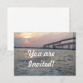 チェサピーク湾大橋サンセット招待状 招待状 (正面/裏面)