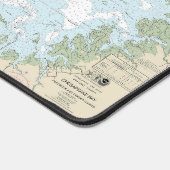 チェサピーク湾海図を持つ青いカ航海のニ デスクマット (コーナー)