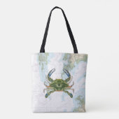 チェサピーク湾海図を持つ青いカ航海のニ トートバッグ (裏面)