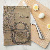 チェサピーク湾(1778年)のヴィンテージの地図 キッチンタオル (四つ折り)