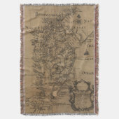 チェサピーク湾(1778年)のヴィンテージの地図 スローブランケット (正面縦)