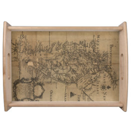 チェサピーク湾(1778年)のヴィンテージの地図 トレー