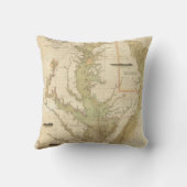 チェサピーク湾(1840年)のヴィンテージの地図 クッション (裏面)