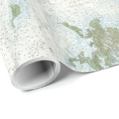 チェサピーク湾(1857年)のヴィンテージの地図 ラッピングペーパー (ロールコーナー)