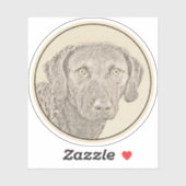 チェサピーク絵画ベイリトリバーオリジナルドッグアート シール (シート)