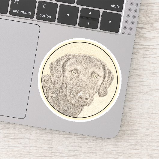 チェサピーク絵画ベイリトリバーオリジナルドッグアート シール (詳細)