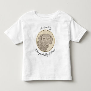 チェサピーク絵画ベイリトリバーオリジナルドッグアート トドラーTシャツ