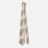 チェサピーク絵画ベイリトリバーオリジナルドッグアート ネクタイ (正面)