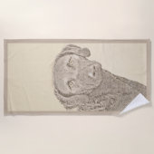 チェサピーク絵画ベイリトリバーオリジナルドッグアート ビーチタオル (正面)