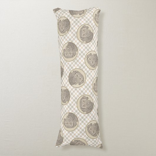 チェサピーク絵画ベイリトリバーオリジナルドッグアート ボディピロー (正面縦)