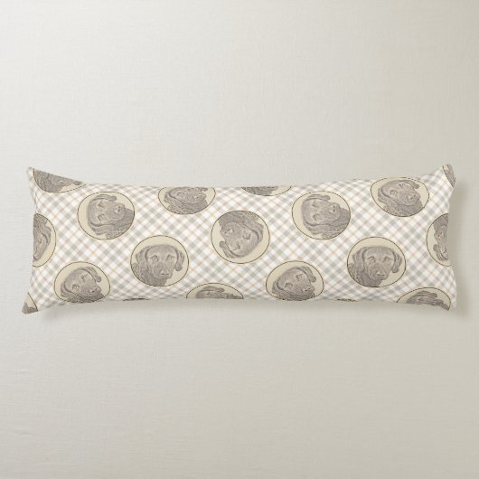 チェサピーク絵画ベイリトリバーオリジナルドッグアート ボディピロー (正面)