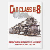 チェサピーク・アンド・オハイオ鉄道H8型 2-6-6-6 アレゲーニー蒸気機関車 マグネット (正面)