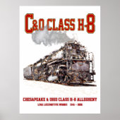 チェサピーク・アンド・オハイオ鉄道H8形蒸気機関車 ポスター (正面)